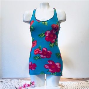 HOLLISTER | Floral Tank Top | Medium Razorback